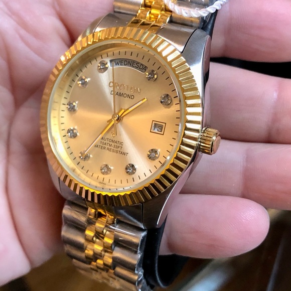 🚨SOLD🚨ON MERCARI} Automatic Day Date Diamond SS NEW Watch - Picture 3 of 13